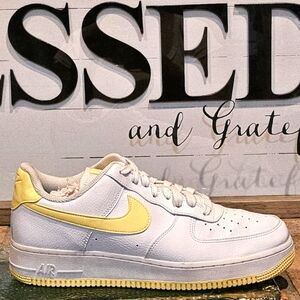 Nike Air Force 1 Low '07 Yellow White Wmns Sz 12 | Mns 10.5 #H0287-106